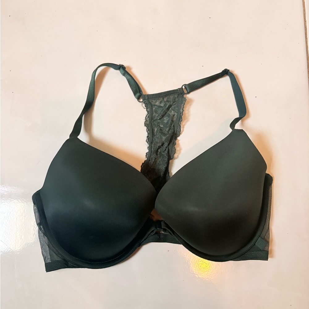 Victoria's Secret Dark Green Lace Bra